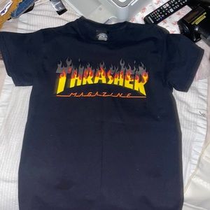 Black baggy thrasher shirt